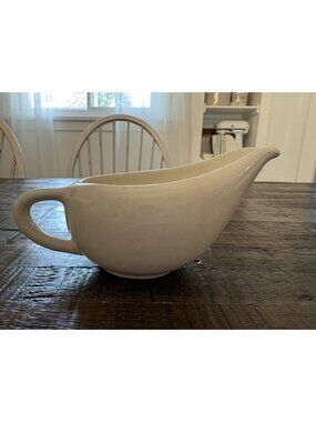 Vintage Ironstone White Gravy Boat Unmarked
